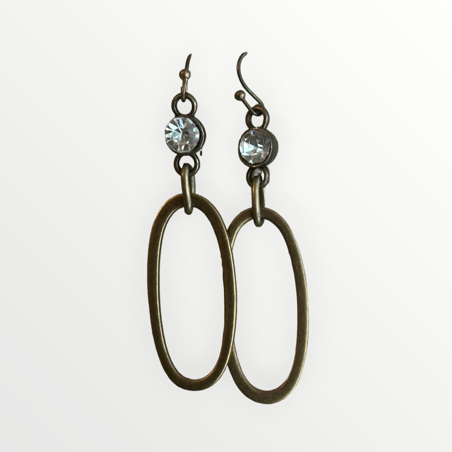 Bronze Crystal Earrings