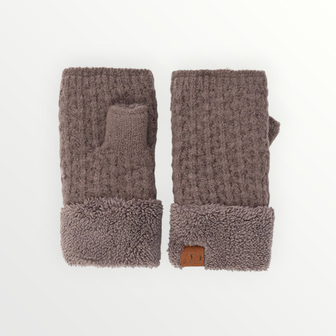 CC Smocking Stitch Fingerless Gloves-5 Colors Available