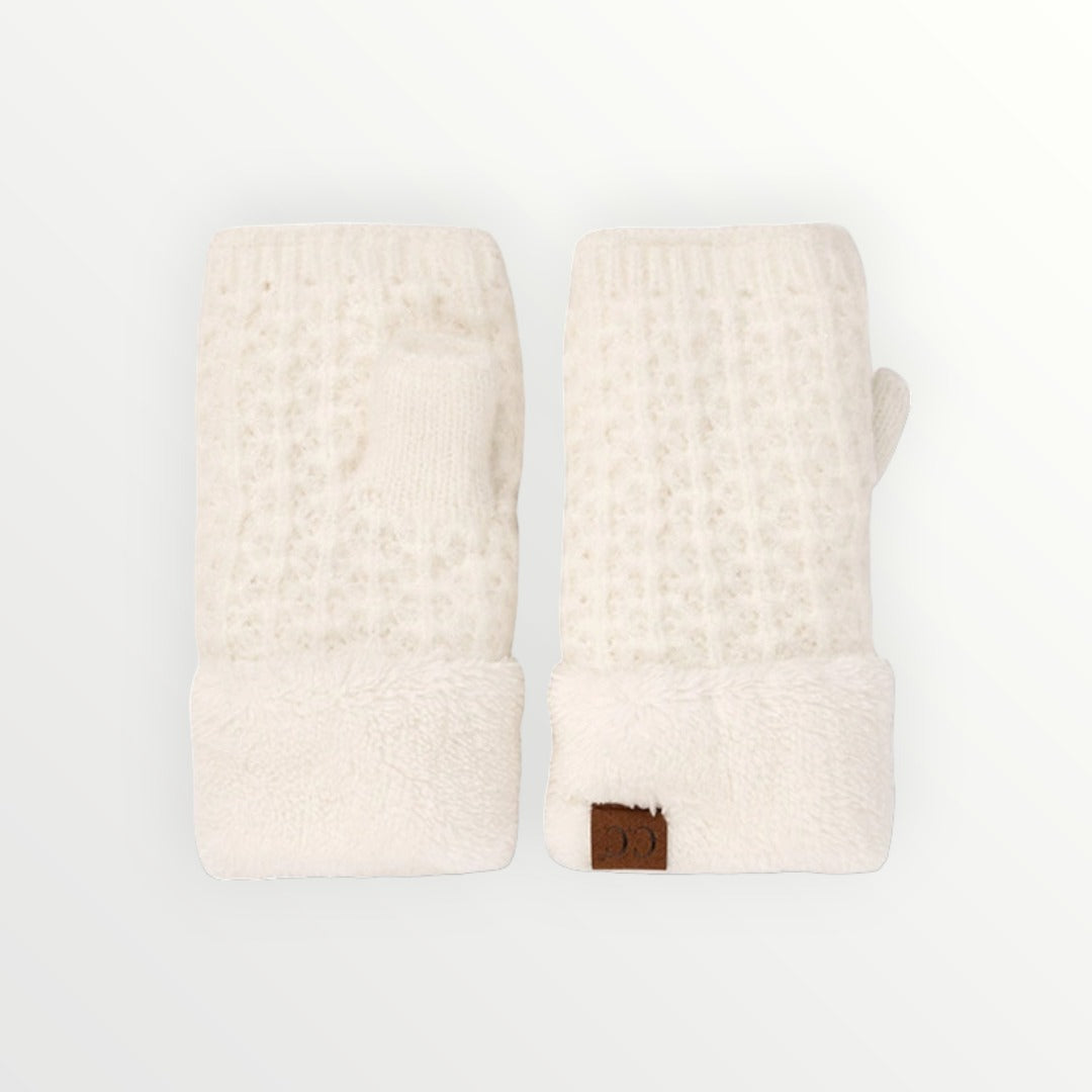 CC Smocking Stitch Fingerless Gloves-5 Colors Available