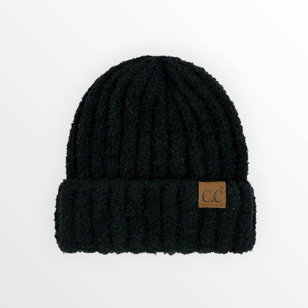 C.C Solid Color Fuzzy Beanie-6 Colors Available