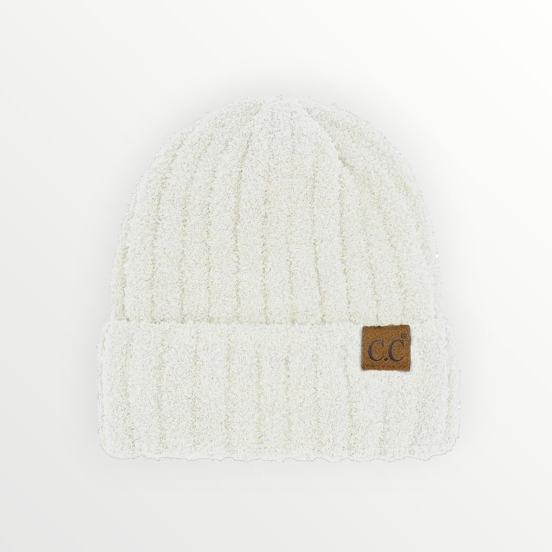 C.C Solid Color Fuzzy Beanie-6 Colors Available