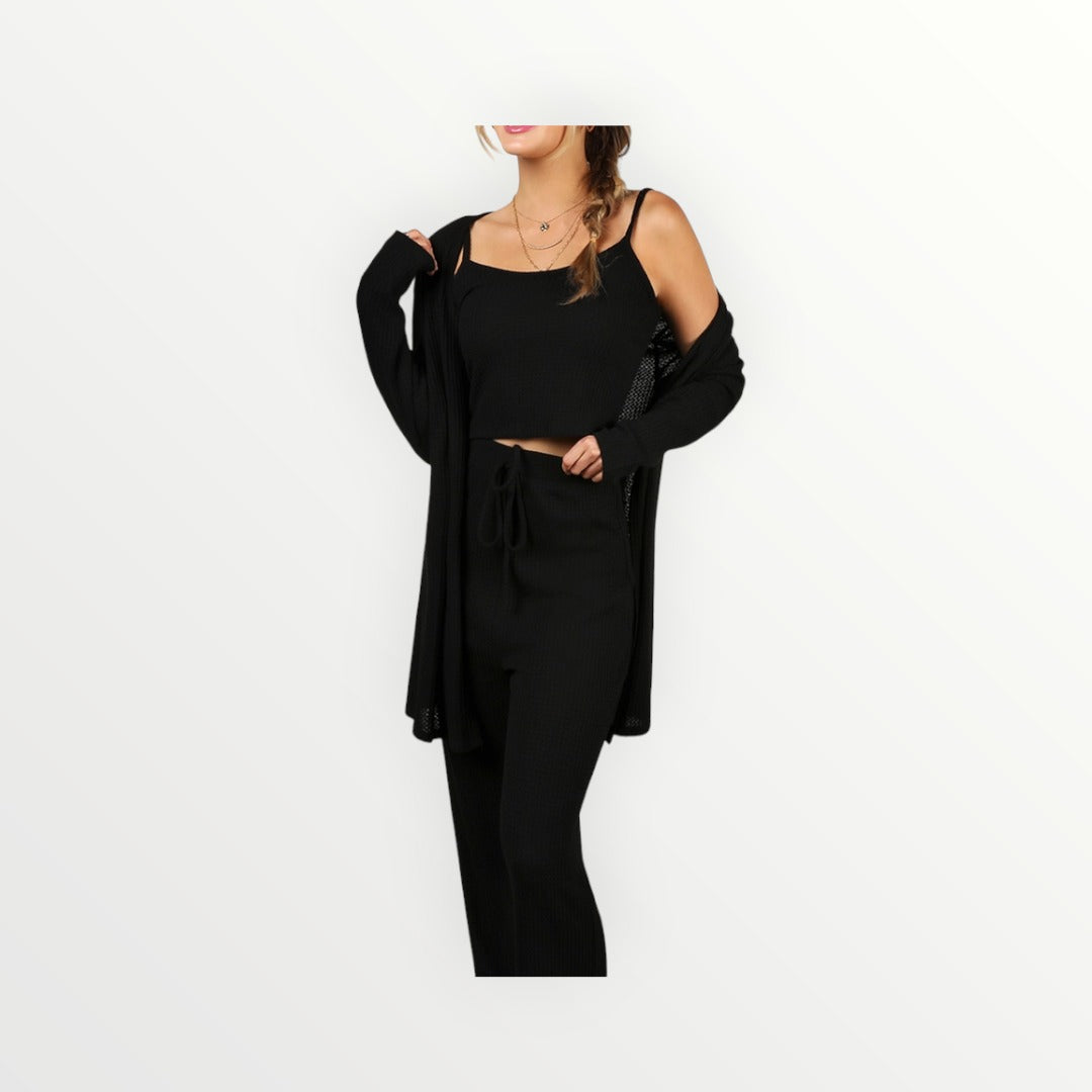 SET-Women Thermal Tank Long Pants and Cardigan-2 Colors Available- LIMITED AVAILABILITY