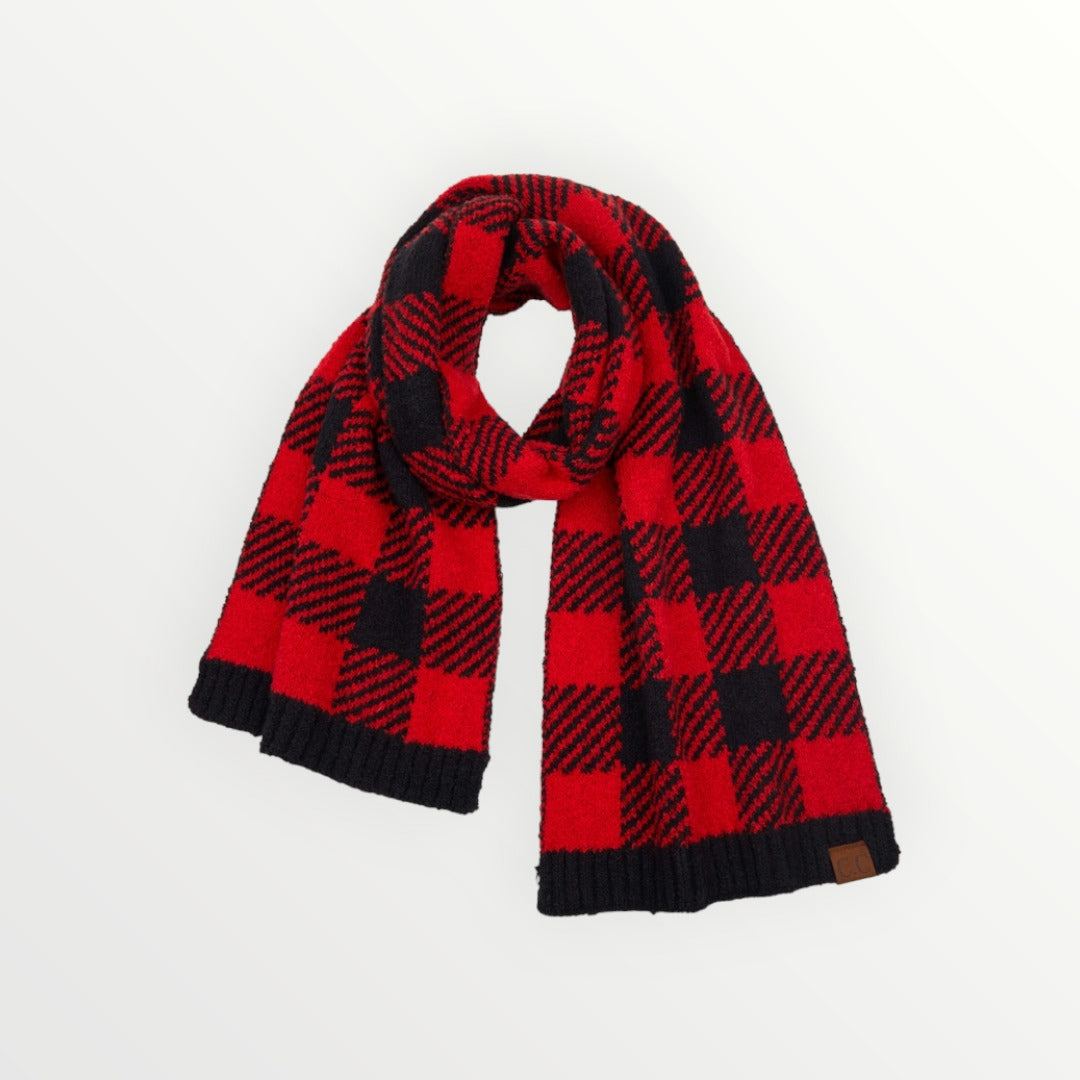 Cc Buffalo Check Jacquard Knit Scarf