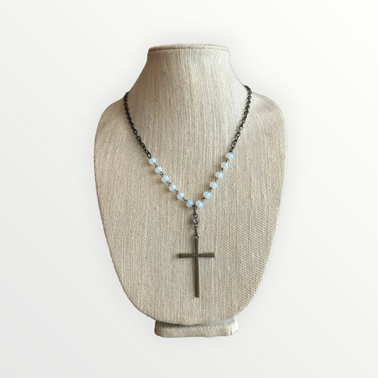 Crystal Cross Moonshine Necklace